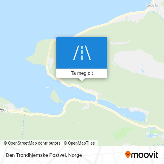 Den Trondhjemske Postvei kart