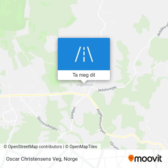 Oscar Christensens Veg kart