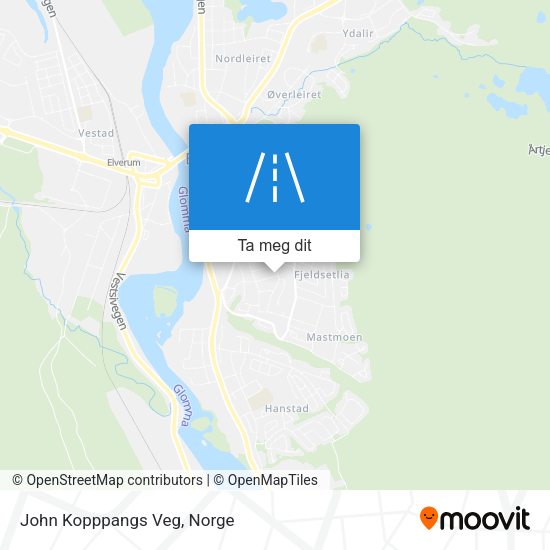 John Kopppangs Veg kart