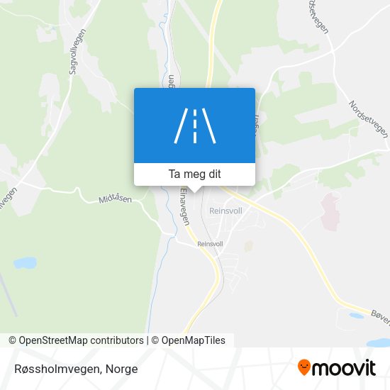 Røssholmvegen kart