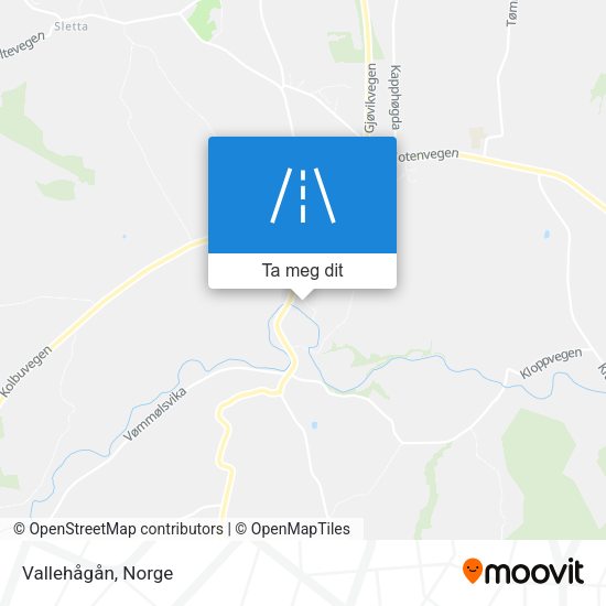 Vallehågån kart