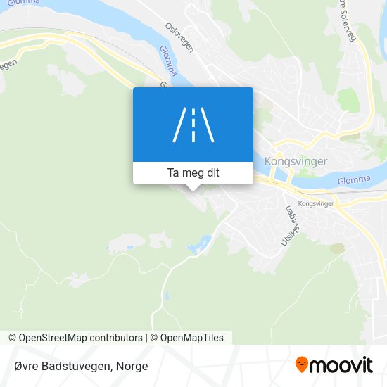 Øvre Badstuvegen kart