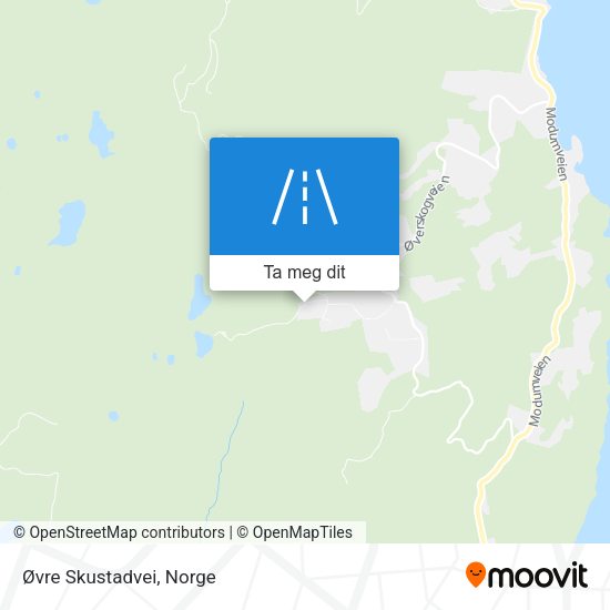 Øvre Skustadvei kart