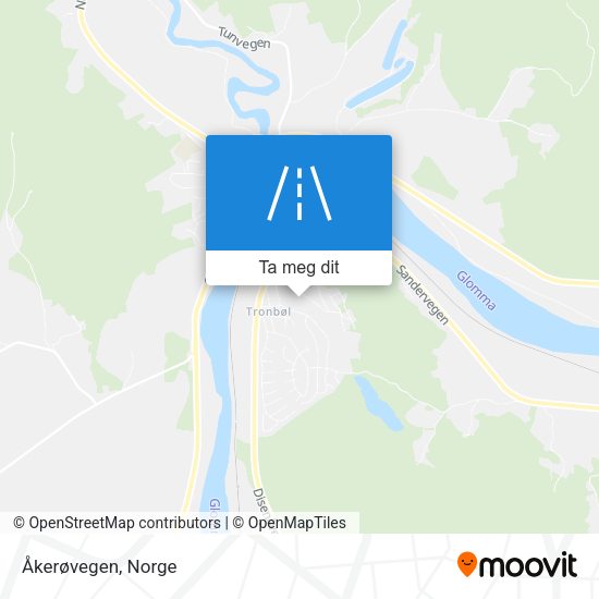 Åkerøvegen kart