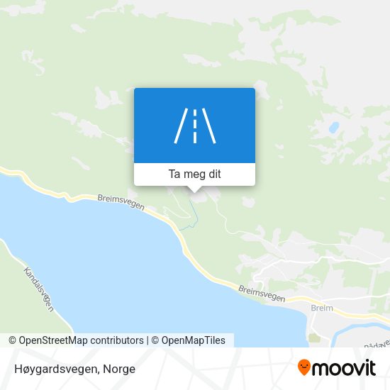 Høygardsvegen kart