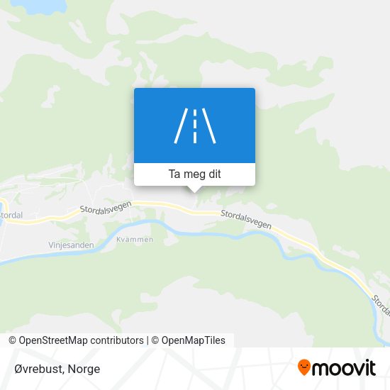 Øvrebust kart