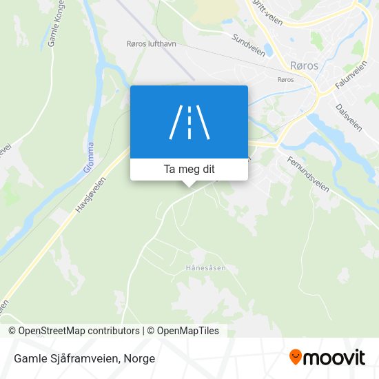 Gamle Sjåframveien kart