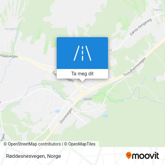 Røddesnesvegen kart