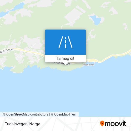 Tudalsvegen kart
