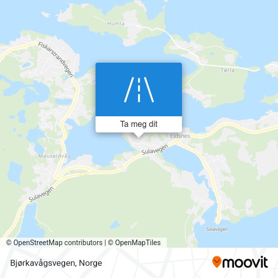 Bjørkavågsvegen kart