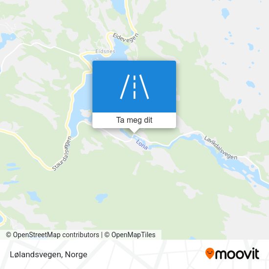 Lølandsvegen kart