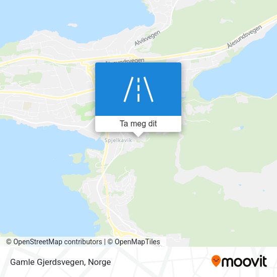 Gamle Gjerdsvegen kart