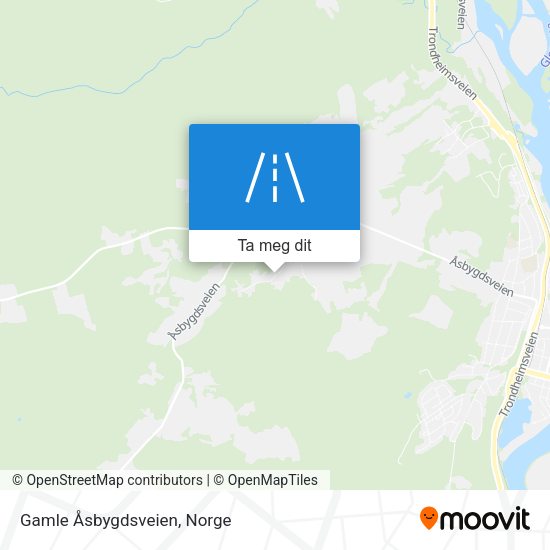 Gamle Åsbygdsveien kart