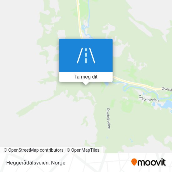 Heggerådalsveien kart