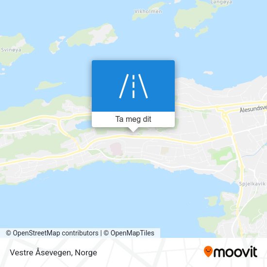 Vestre Åsevegen kart