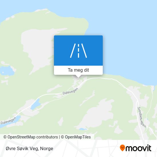 Øvre Søvik Veg kart