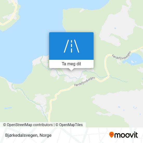 Bjørkedalsvegen kart