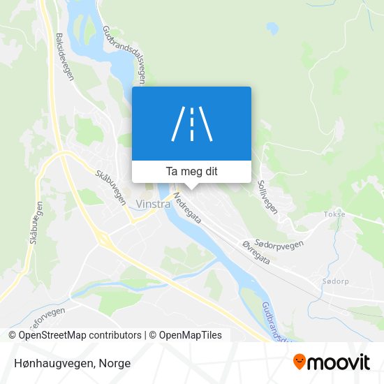 Hønhaugvegen kart