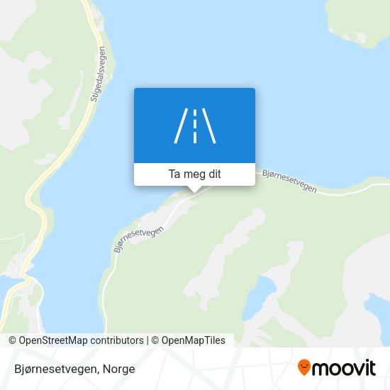Bjørnesetvegen kart