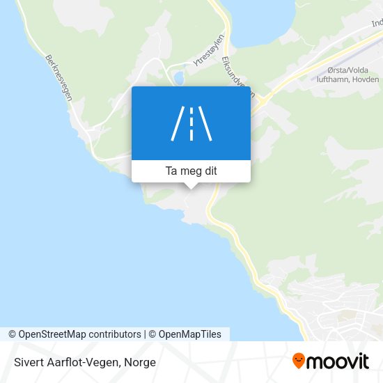 Sivert Aarflot-Vegen kart