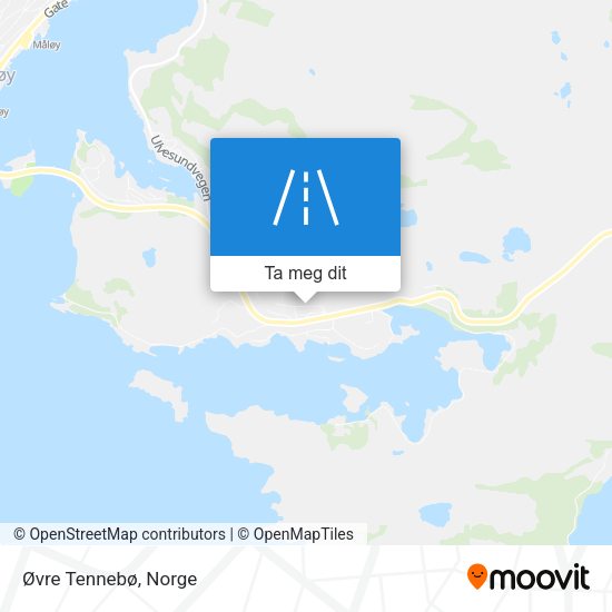Øvre Tennebø kart