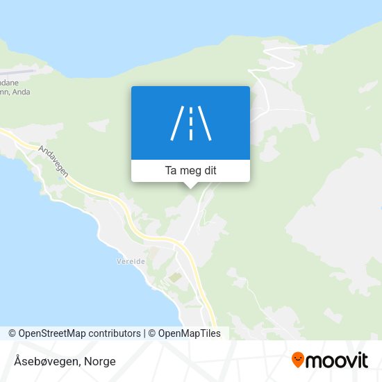 Åsebøvegen kart