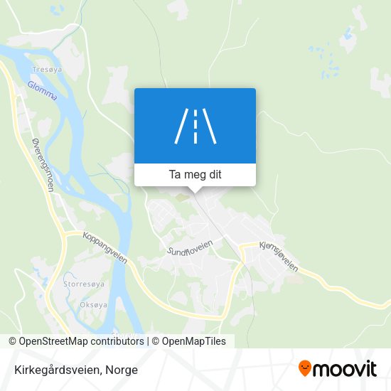Kirkegårdsveien kart