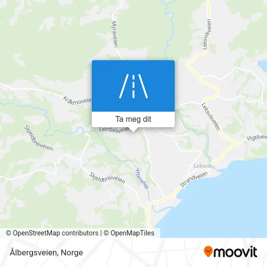Ålbergsveien kart