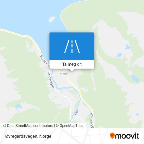 Øvregardsvegen kart