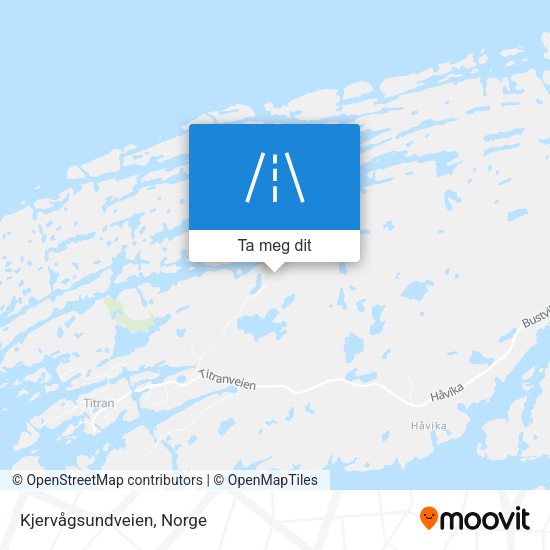 Kjervågsundveien kart