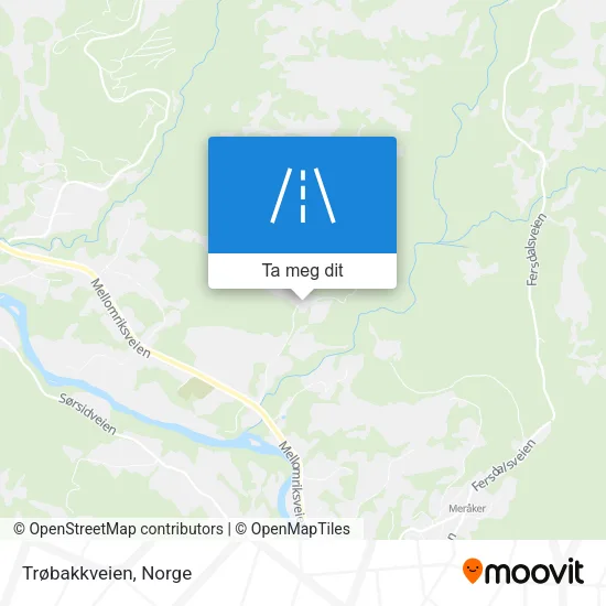 Trøbakkveien kart