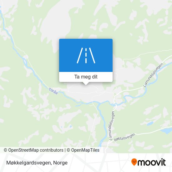 Møkkelgardsvegen kart