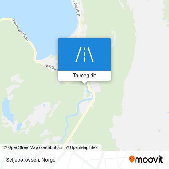 Seljebøfossen kart