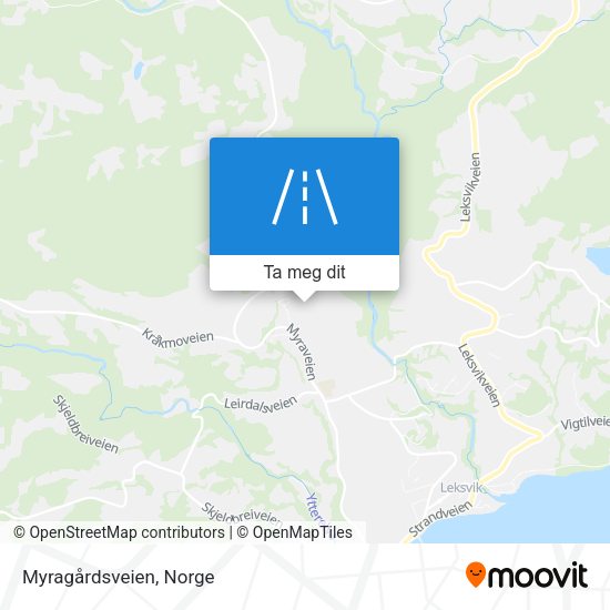 Myragårdsveien kart