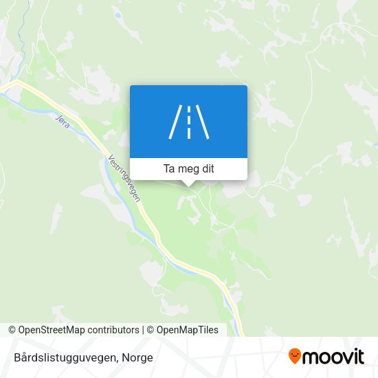 Bårdslistugguvegen kart