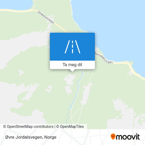 Øvre Jordalsvegen kart