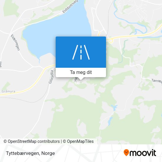 Tyttebærvegen kart