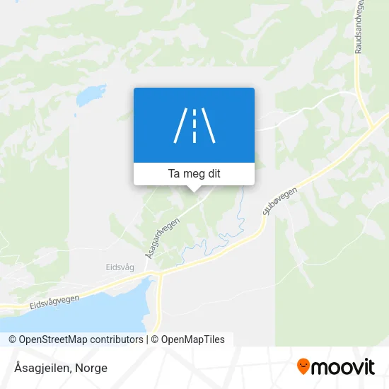Åsagjeilen kart