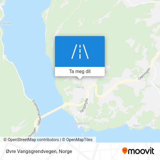 Øvre Vangsgrendvegen kart