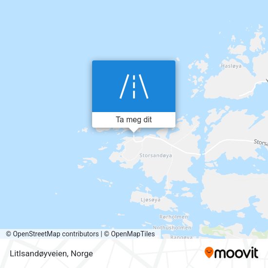 Litlsandøyveien kart