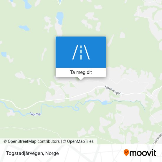 Togstadjårvegen kart