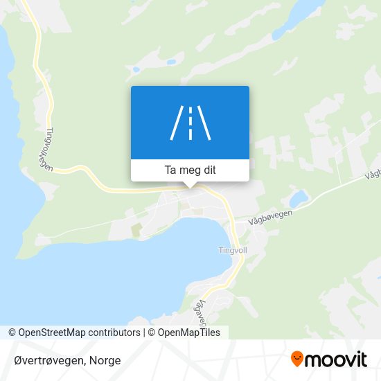 Øvertrøvegen kart