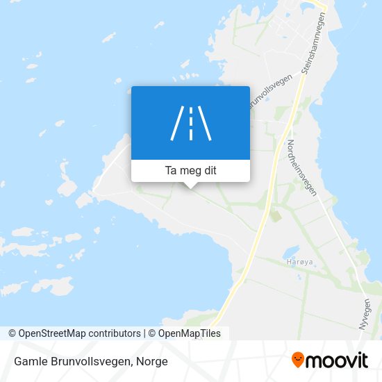 Gamle Brunvollsvegen kart