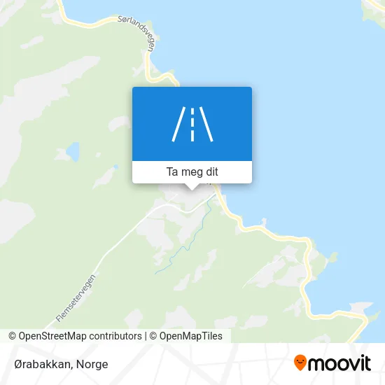 Ørabakkan kart