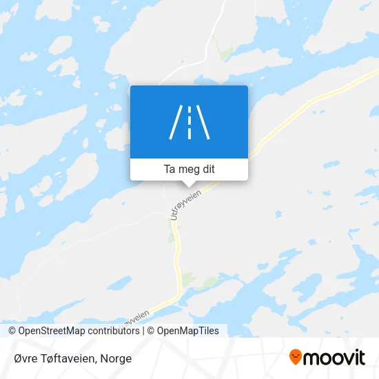 Øvre Tøftaveien kart