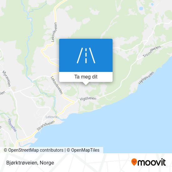 Bjørktrøveien kart