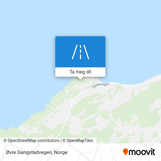 Øvre Gangstadvegen kart