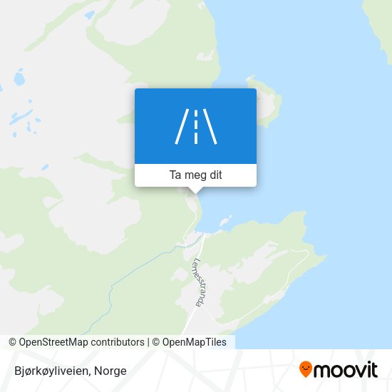 Bjørkøyliveien kart