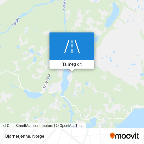 Bjarnetjønna kart