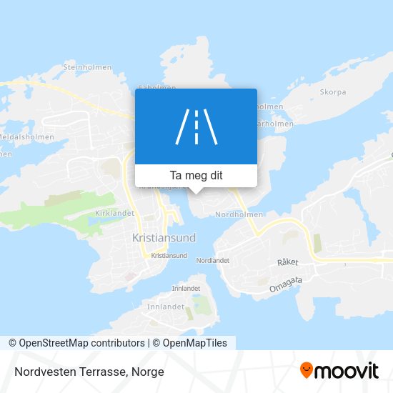 Nordvesten Terrasse kart